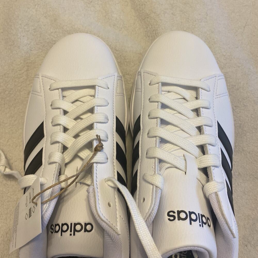 New!! Men’s Adidas GRAND COURT 2.0 Sneaker-Size 10.5 Men-White/Black - Picture 8 of 9